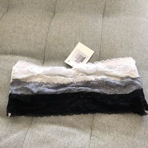 Brand new lace ombre black and white bandeau bra